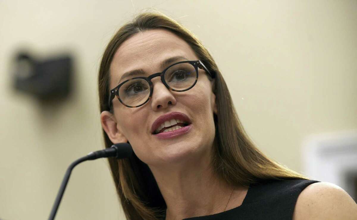 In this March 16, 2017, file photo, actress Jennifer Garner, a Trustee for Save the Children, testifies on Capitol Hill in Washington. Garner wrote on Facebook May 31, 2017, that she did not pose for the cover of the current issue of People magazine or ‘participate in or authorize’ the accompanying article.