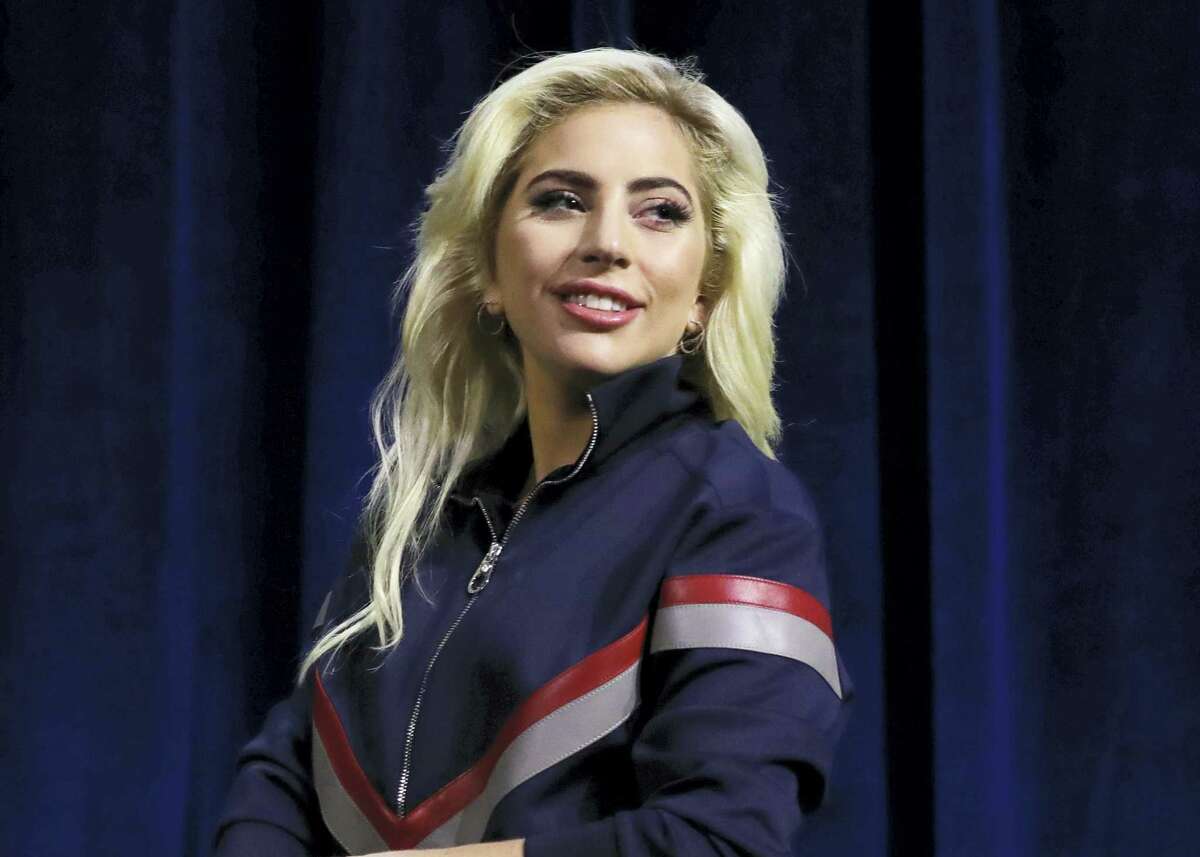 This Feb. 2, 2017 photo shows Lady Gaga at a news conference for the NFL Super Bowl 51 football game in Houston. The diva announced Tuesday, Feb. 28 that she will be performing at Coachella for both weekends in April. Gaga will take the headlining spot that had been Beyonce’s.