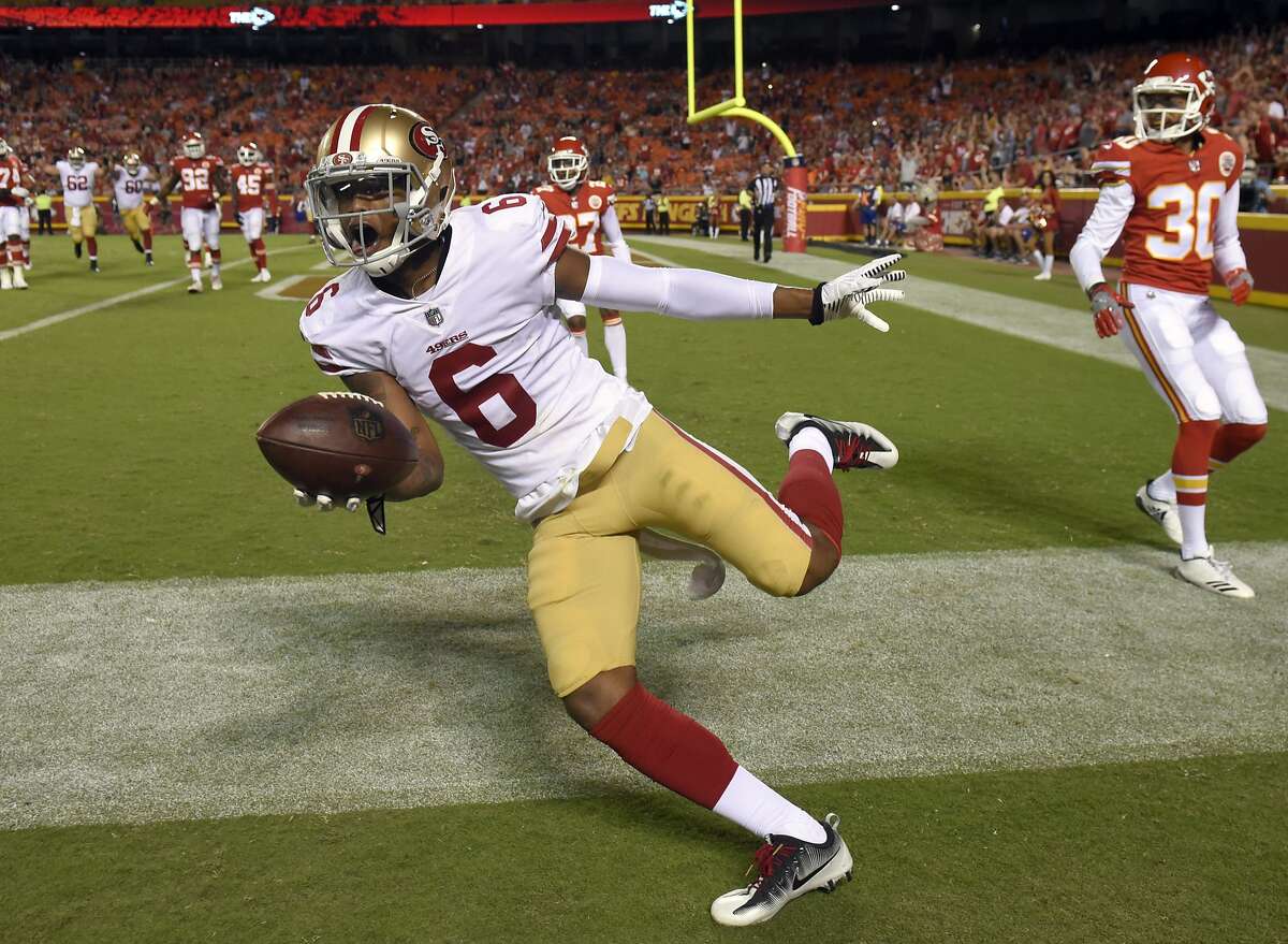 San Francisco 49ers fullback Tyler McCloskey (47) runs for a