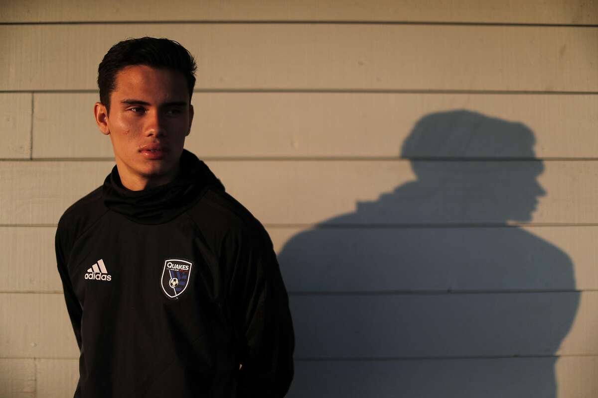 Ivan Valencia with the boys U-19 team before San Jose Earthquakes Academy practice in Sunnyvale, Calif., on Wednesday, August 9, 2017. The San Jose Earthquakes have built one of the most successful academy programs and while the senior team isn't very good, the future of the Earthquakes - and hopefully American soccer - is promising thanks to the infrastructure that MLS is supporting. during San Jose Earthquakes Academy practice in Sunnyvale, Calif., on Wednesday, August 9, 2017. The San Jose Earthquakes have built one of the most successful academy programs and while the senior team isn't very good, the future of the Earthquakes - and hopefully American soccer - is promising thanks to the infrastructure that MLS is supporting.
