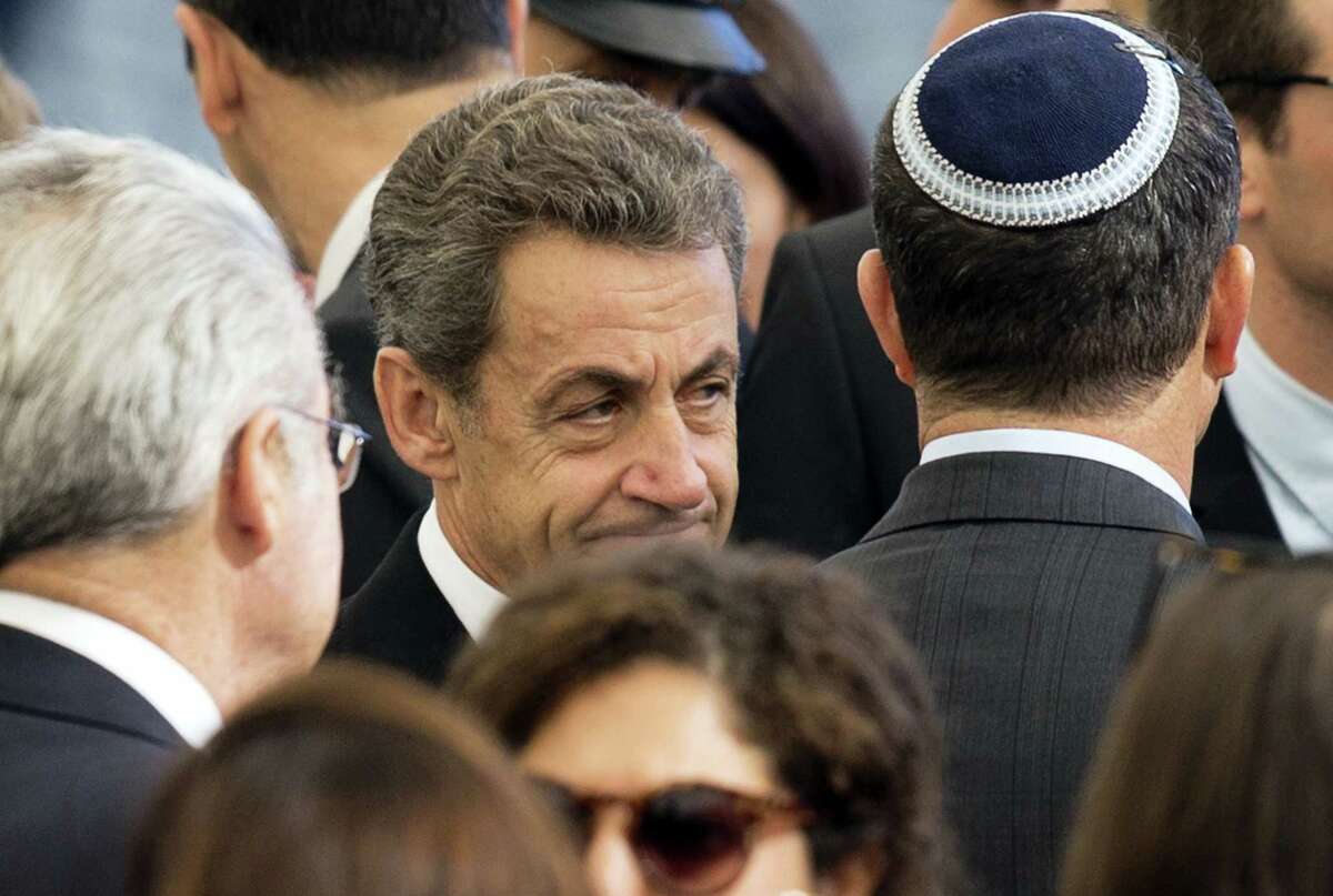 AP Photo/Ariel Schalit Former French President Nicolas Sarkozy arrives for the funeral of the late Israeli President Shimon Peres at the Mount Herzel national cemetery in Jerusalem, Friday, Sept. 30, 2016.
