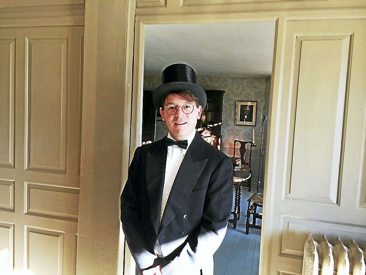Contributed photoA costumed actor greets visitors at the Stanton House in Clinton.