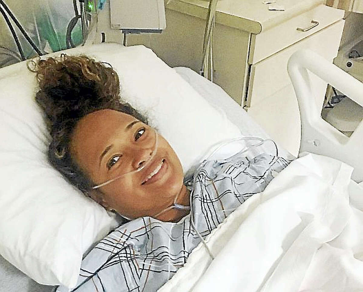 Larissa Gionfriddo during treatments.