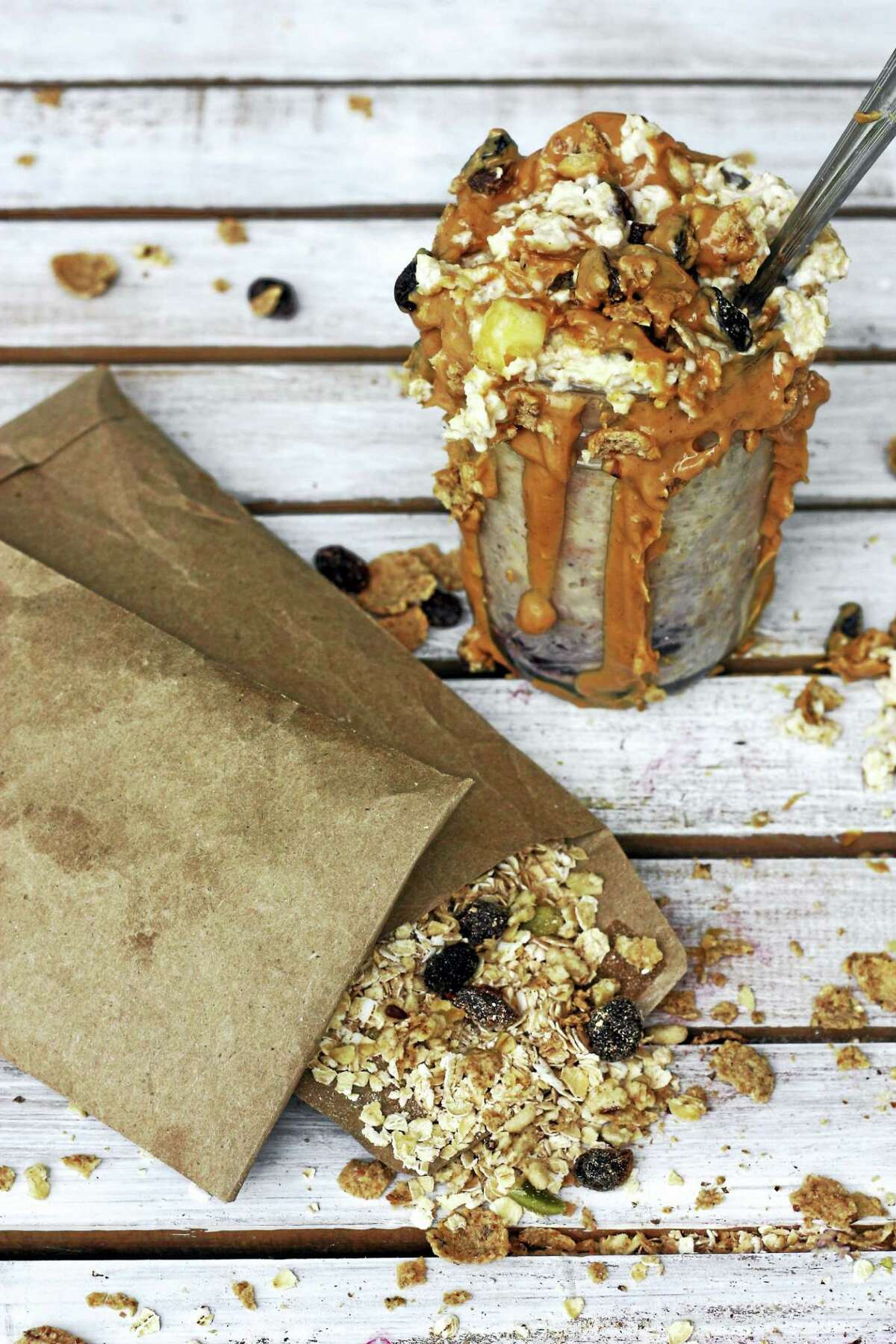 Peanut butter chocolate chip overnight oats cross the line between energy food and total indulgence — and they’re for breakfast.