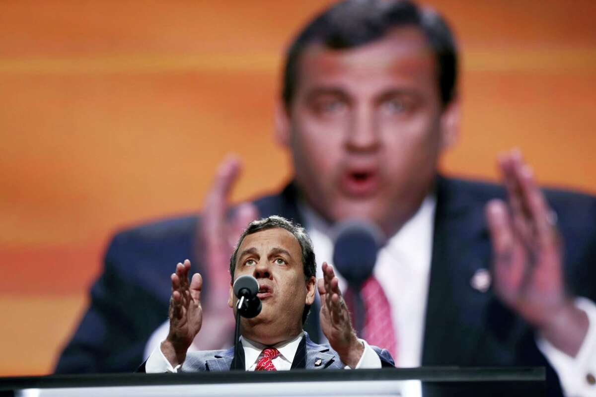 New Jersey Gov. Chris Christie speaks during the second day session of the Republican National Convention in Cleveland, Tuesday, July 19, 2016.