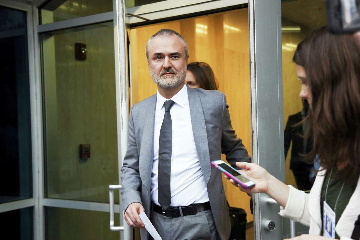 Gawker founder Nick Denton walks out of the courthouse on Friday, March 18, 2016, in St. Petersburg, Fla. Hulk Hogan, whose given name is Terry Bollea was awarded $115 million in damages in his lawsuit against the gossip website Gawker on Friday.