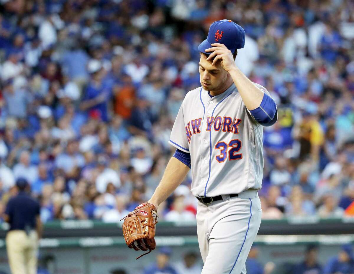 Mets starting pitcher Steven Matz leaves the game during the sixth inning on Monday.