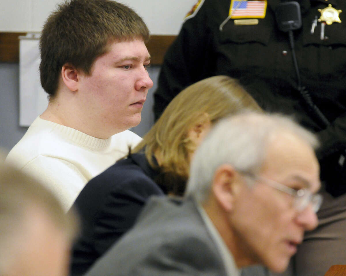 Brendan Dassey, left, listens to testimony at the Manitowoc County Courthouse in Manitowoc, Wis., back in 2010. Dassey, whose homicide conviction was overturned in a case profiled in the Netflix series “Making a Murderer” was ordered released Monday, Nov. 14, 2016, from federal prison while prosecutors appeal. Dassey’s supervised release was not immediate and is contingent upon him meeting multiple conditions.