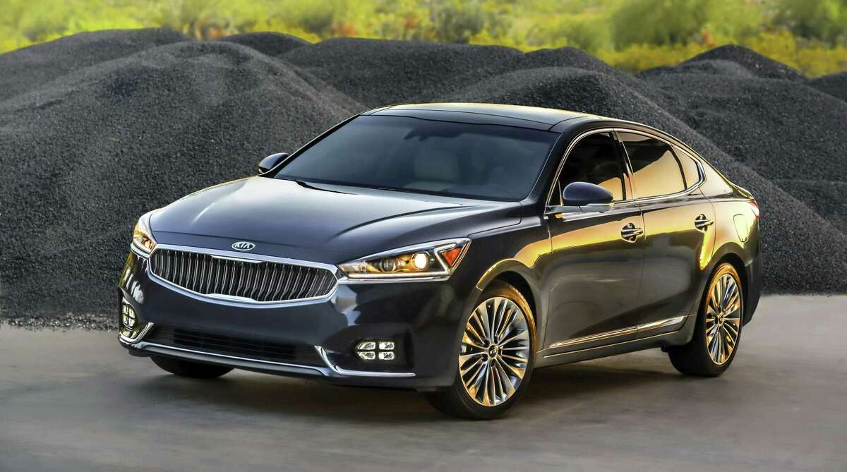 This photo provided by Kia shows the Kia Cadenza. The 2017 Cadenza is a bit more fuel efficient than its predecessor and is rated by the federal government at 20 miles per gallon in city driving and 28 mpg on highways.
