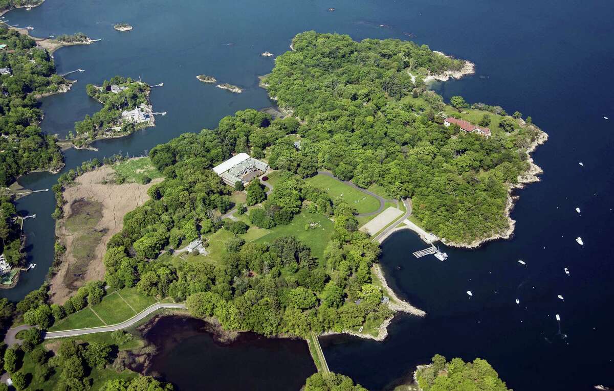 A 63-acre estate sits on Great Island in Long Island Sound in Darien. The property went on sale Thursday, Sept. 15, 2016, with an asking price of $175 million. Industry experts said that would easily break a record for the most ever paid for a residential property in the United States. Since about 1900, the property has belonged to the family and descendants of William Ziegler, an industrialist who made his fortune in baking powder.