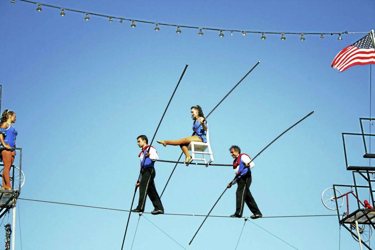 The Flying Wallendas are the main attraction of the yearly Guilford Fair Family Circus.