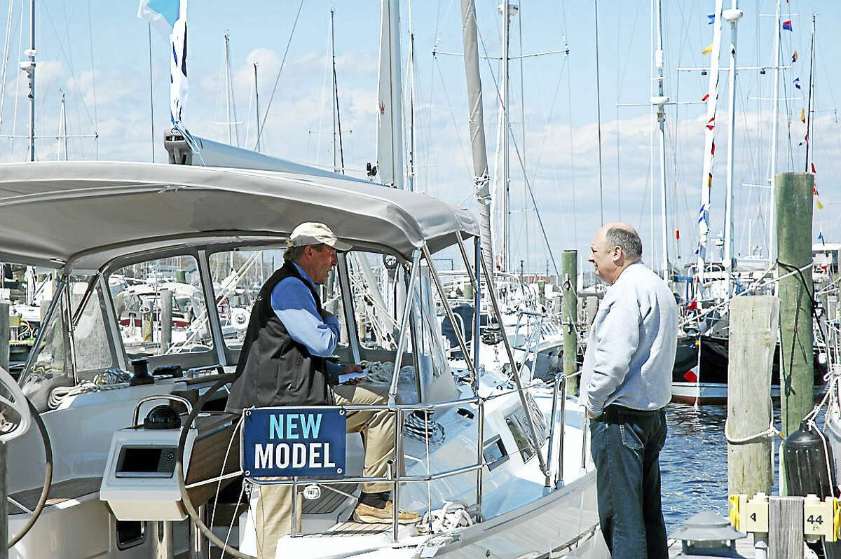 The Connecticut Spring Boat Show, which includes a parade and re-enactments of the British 1814 invasion of the river town, runs all this weekend in Essex.