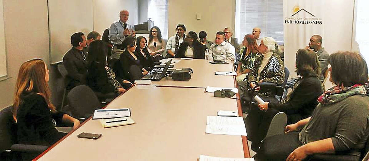 Representatives of the Connecticut Coalition to End Homelessness and Partnership for Strong Communities joined advocates from Middlesex County, Meriden and Wallingford Thursday at the Legislative Office Building in Hartford.