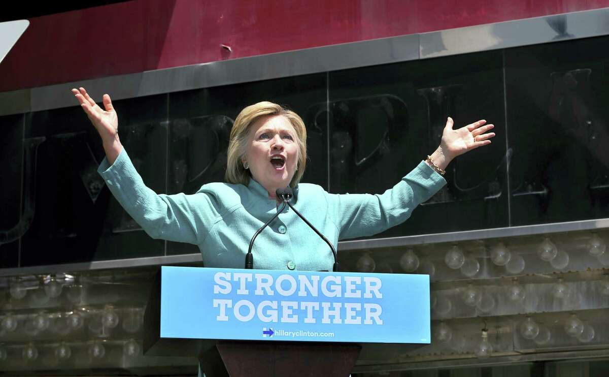 Democratic presidential candidate Hillary Clinton speaks on the Boardwalk in Atlantic City, N.J.,Wednesday, July 6, 2016.