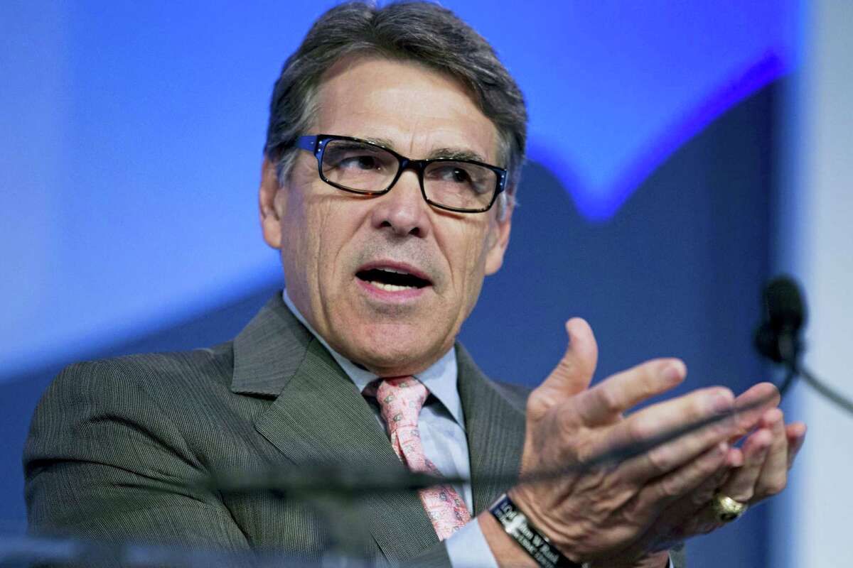 In this Sept. 25, 2015, file photo, former Texas Gov. Rick Perry speaks at an event in Washington. On Wednesday, Feb. 24, 2016, Texas’ highest criminal court tossed the second and final felony charge against Perry, likely ending a case the Republican says helped sink his short-lived 2016 presidential bid.