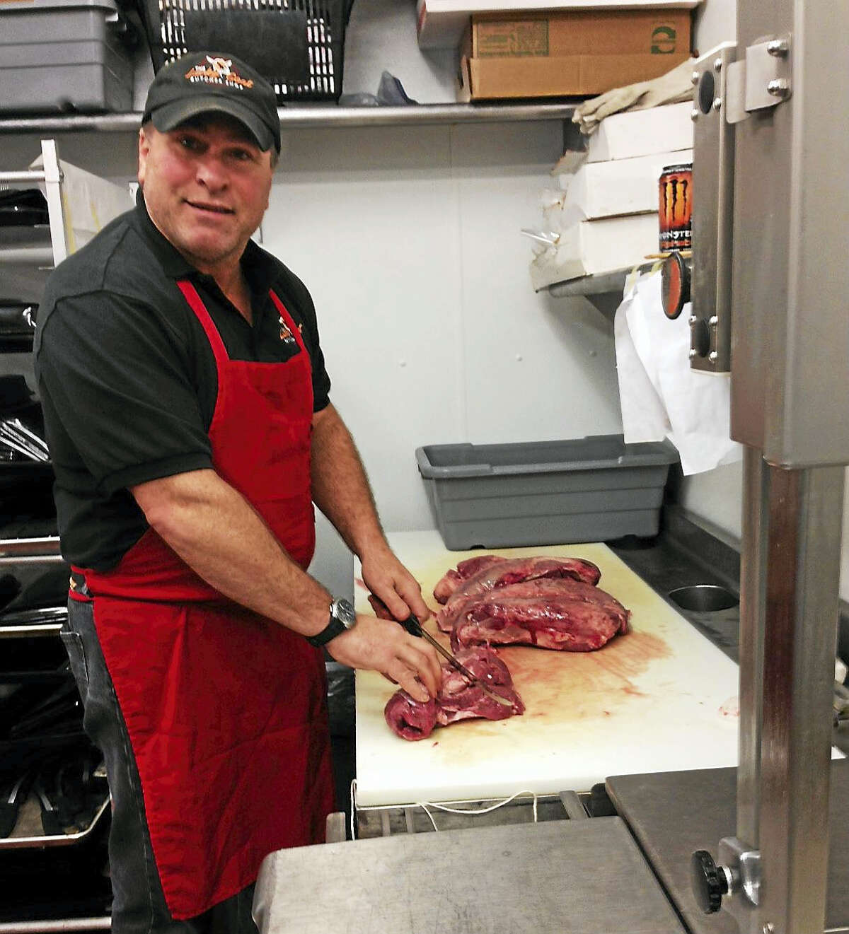 Jim Gworek is owner of The Lucky Goat Butcher Shop on Route 66 in East Hampton.