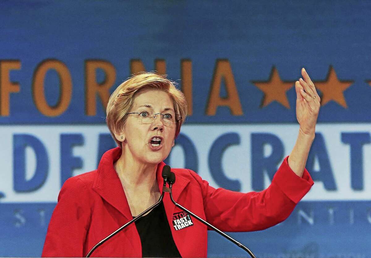 U.S. Sen. Elizabeth Warren, D-Mass., speaks at the California Democrats State Convention in Anaheim, Calif., on Saturday, May 16, 2015.
