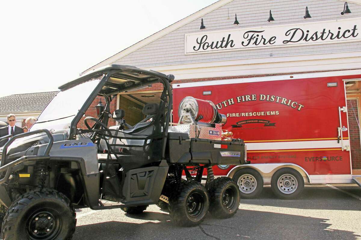 A new all-terrain vehicle was dedicated on Wednesday at South Fire District in Middletown. The vehicle offers improved ability to fight fires and perform rescues in the wide, wooded terrain that comprises the station’s coverage area.