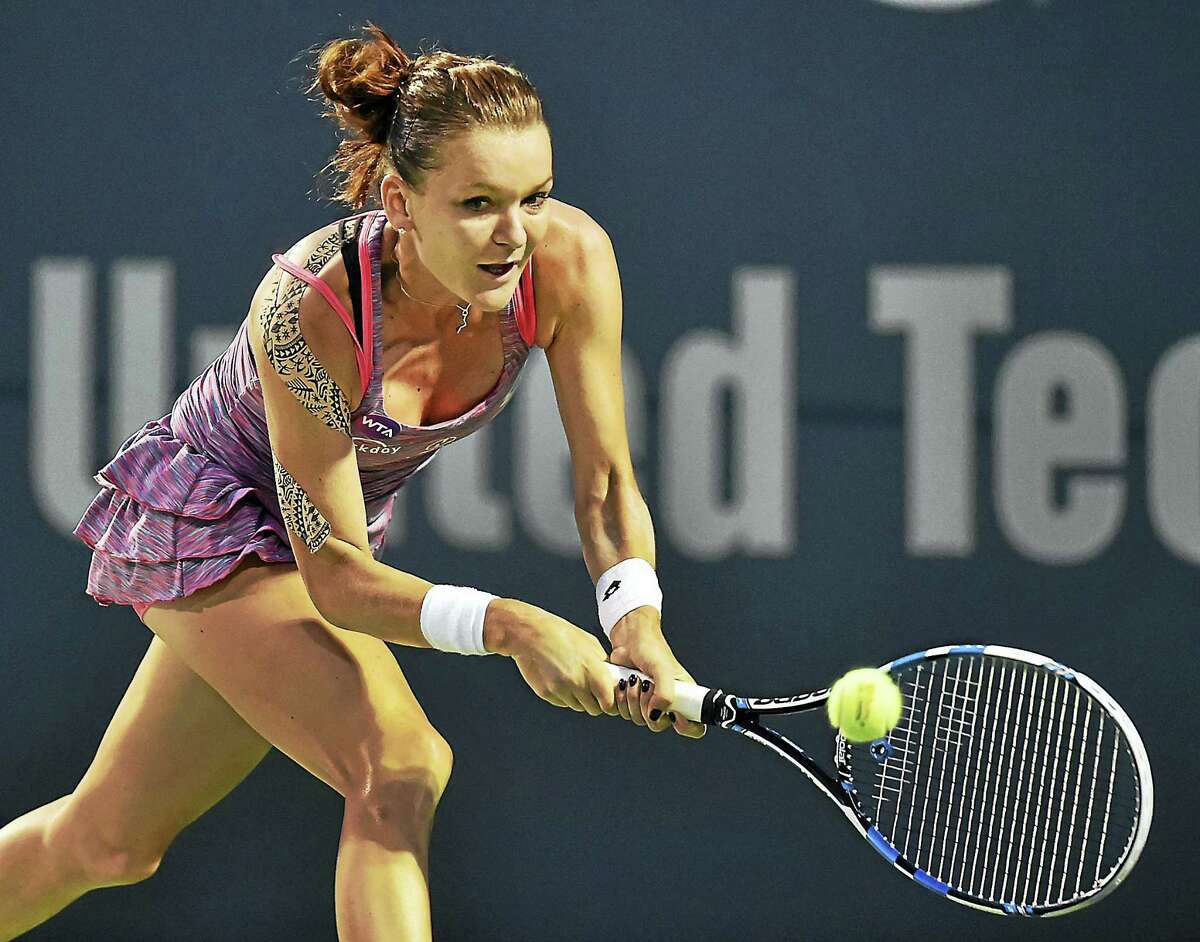 Agnieszka Radwanska defeated two-time defending Connecticut Open champion Petra Kvitova 6-1, 6-1 in the semifinals on Friday night.