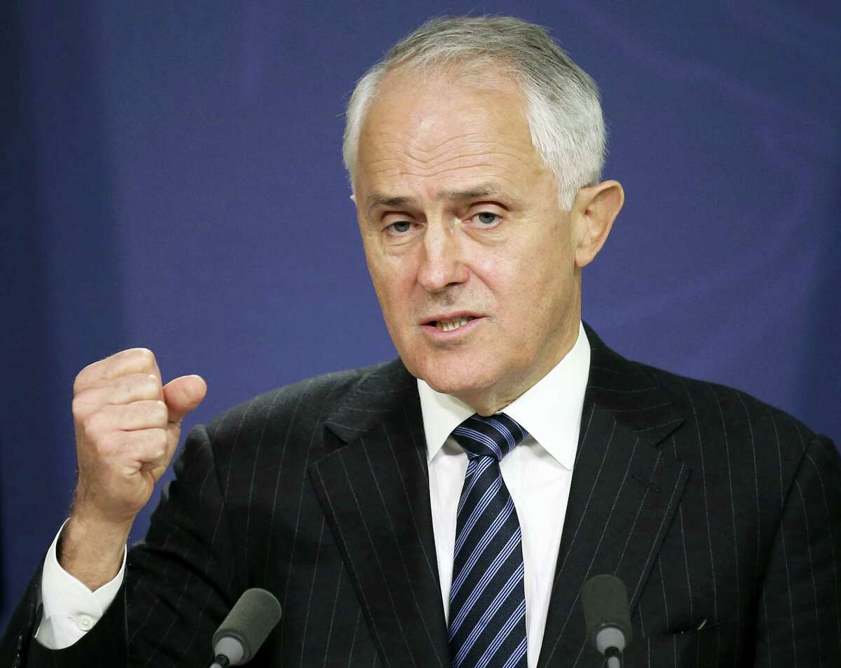 Australian Prime Minister Malcolm Turnbull speaks in Sydney in August. Turnbull said on Friday, Dec. 23, 2016 “This is one of the most substantial terrorist plots that have been disrupted over the last several years” after police detained five men suspected of planning a series of Christmas Day bomb attacks in the heart of the country’s second-largest city.