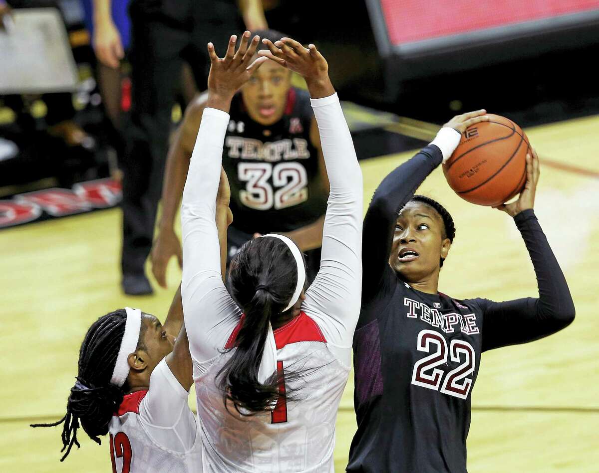 File photo - The Associated Press Former Career standout Tanaya Atkinson and Temple play host to UConn today.