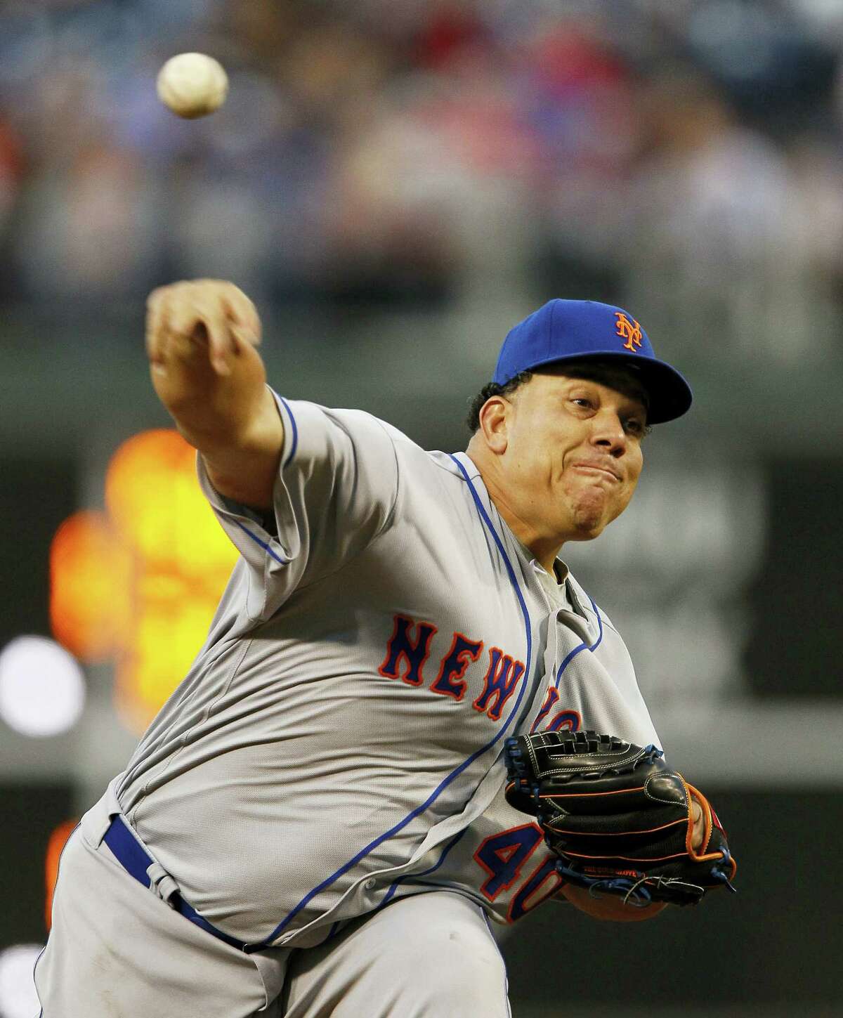 Bartolo Colon throws during the first inning on Wednesday.