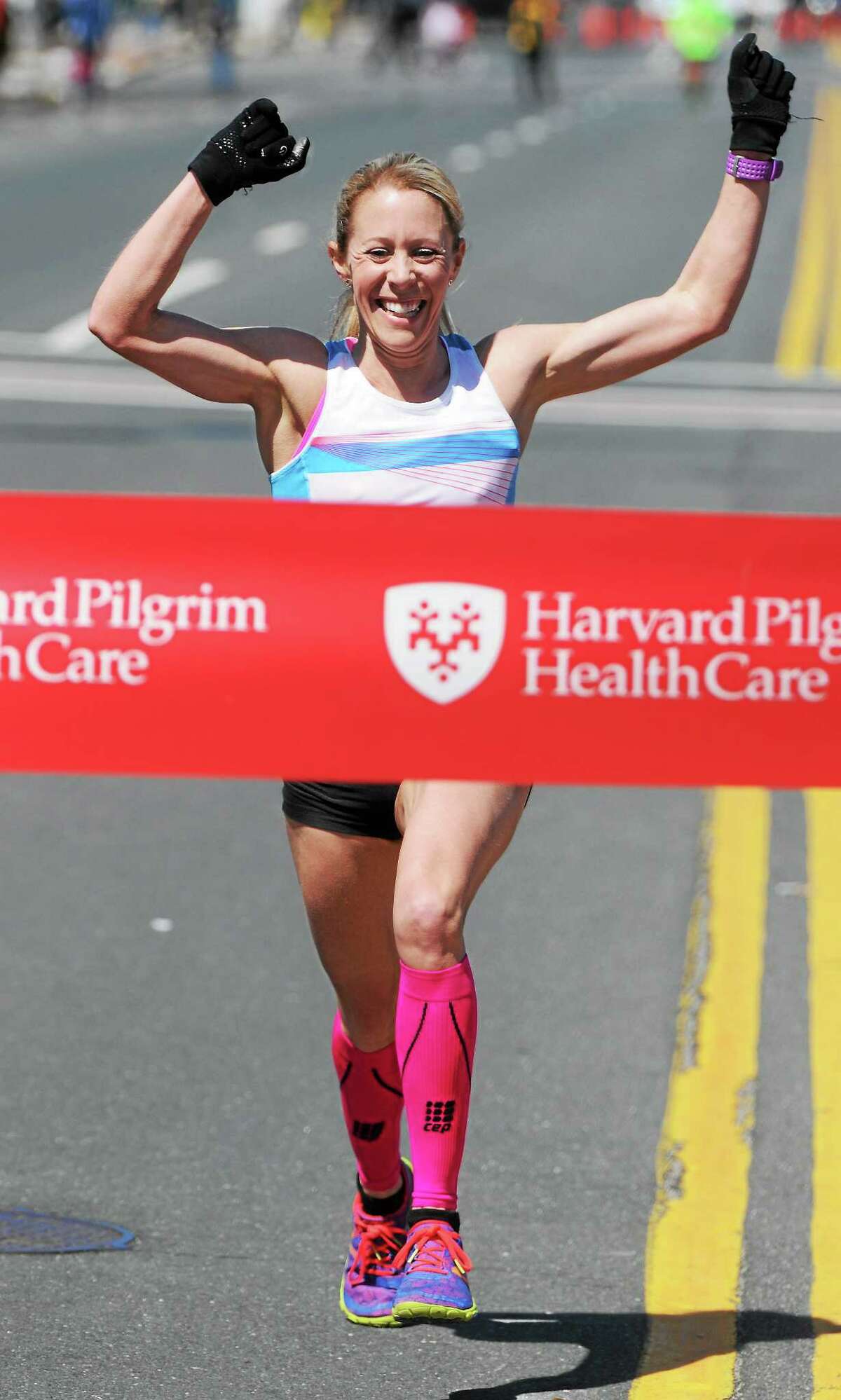 The women’s winner of last year’s Harvard Pilgrim Half & Legends 4 Mile road race in Middletown was Sybil Shapiro of Clinton.