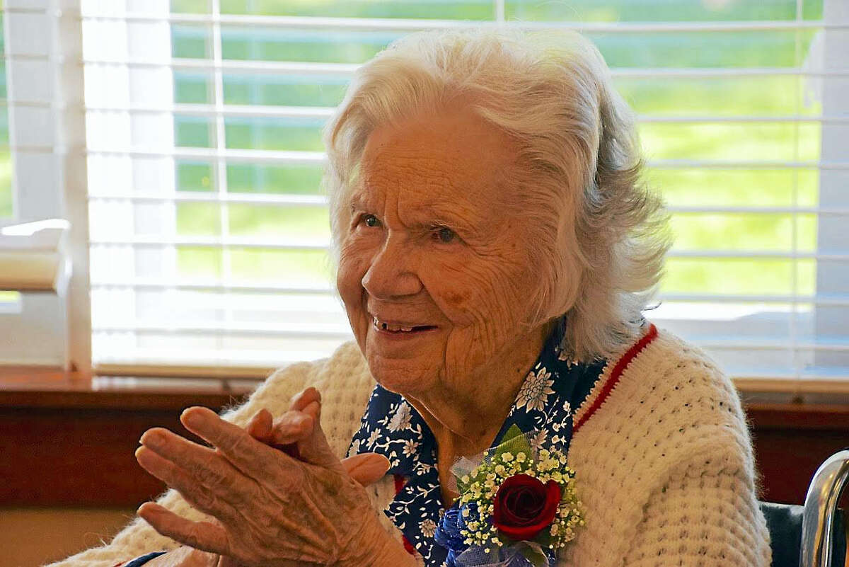 Marian Elaine Toms, 99, was honored last week as Cromwell’s Veteran of the Year. She’s the first Covenant Village resident — and female — to be recognized.