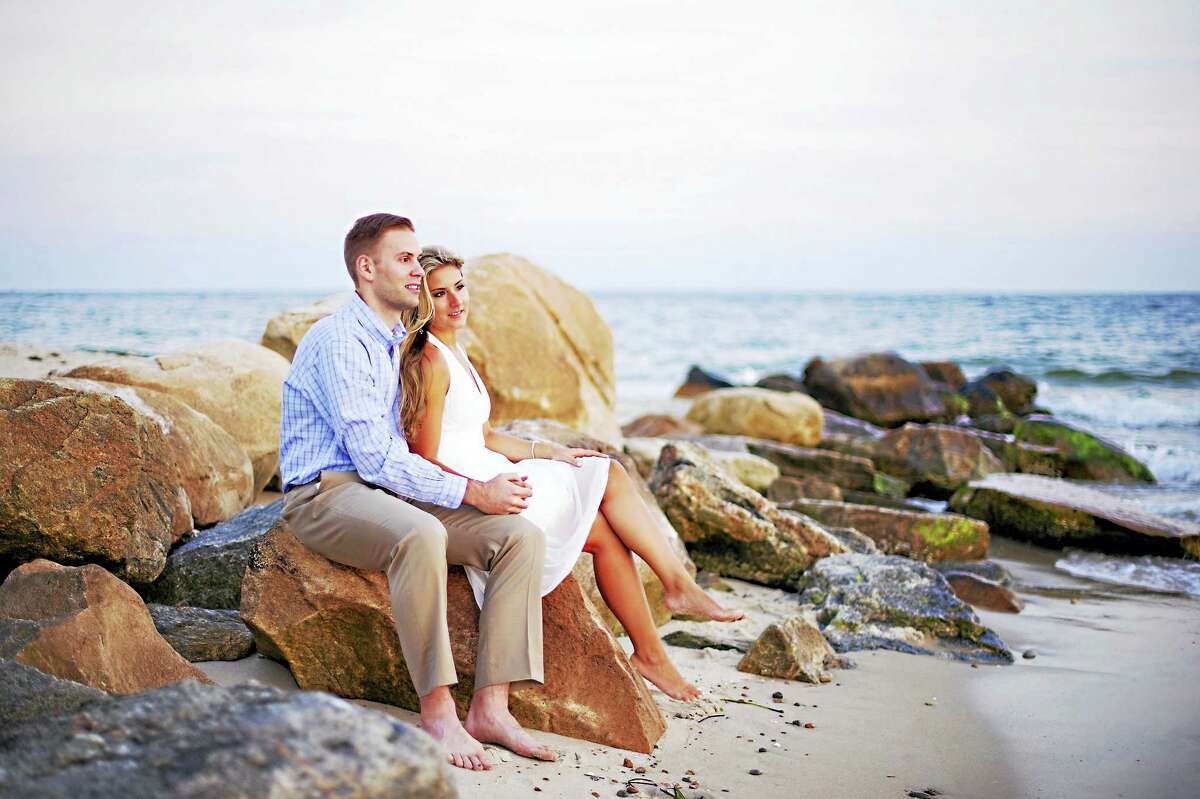 Wendy and Todd at Harkness Memorial State Park - Ashley Therese Photography