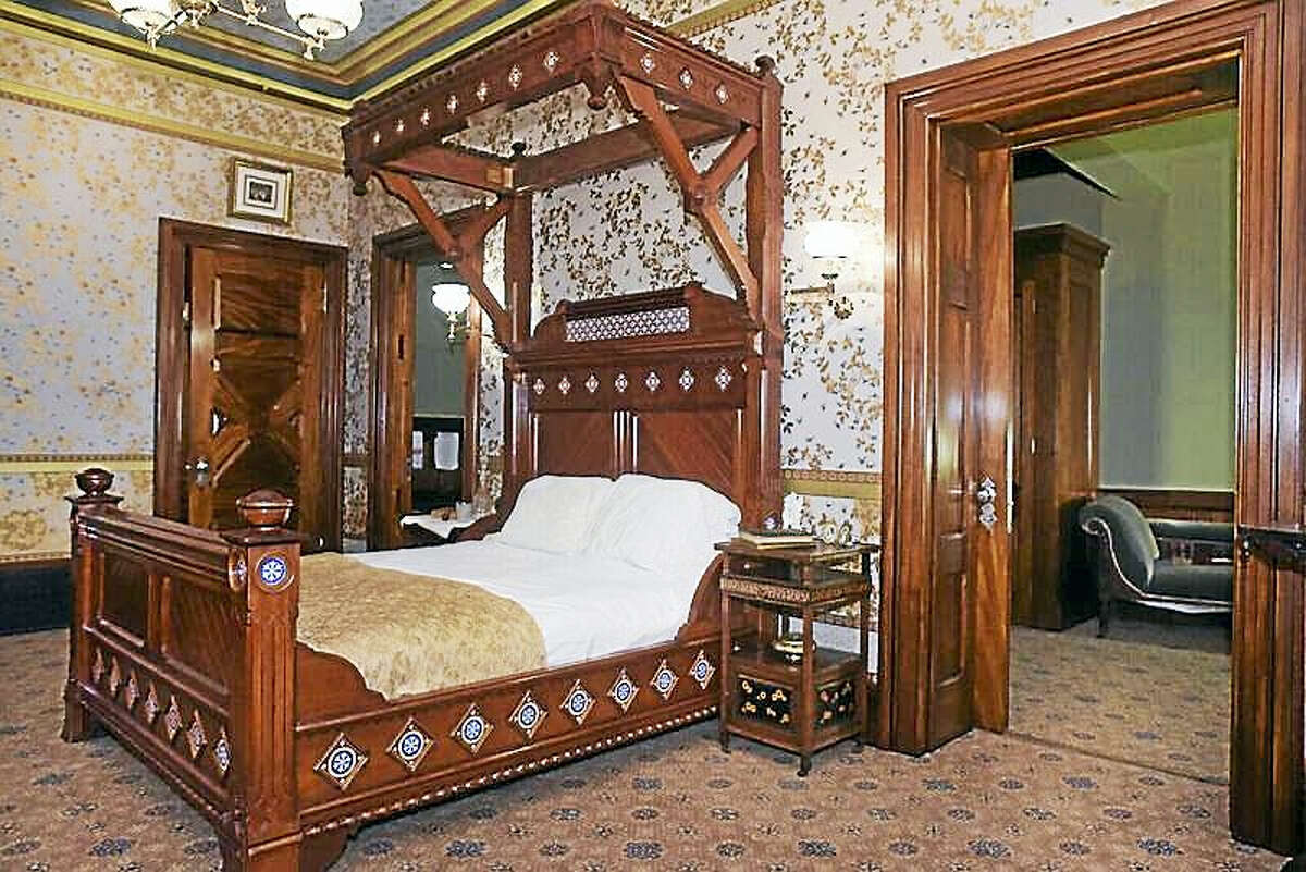 Contributed photo The Mark Twain House & Museum has opened its newly restored Mahogany Suite, the lavish guest quarters in which close friends of Samuel and Olivia Clemens stayed when visiting the author’s Hartford home. The space has been closed to public view for more than a decade.