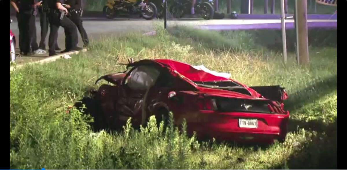 Driver ejected out of red Mustang during crash in Spring