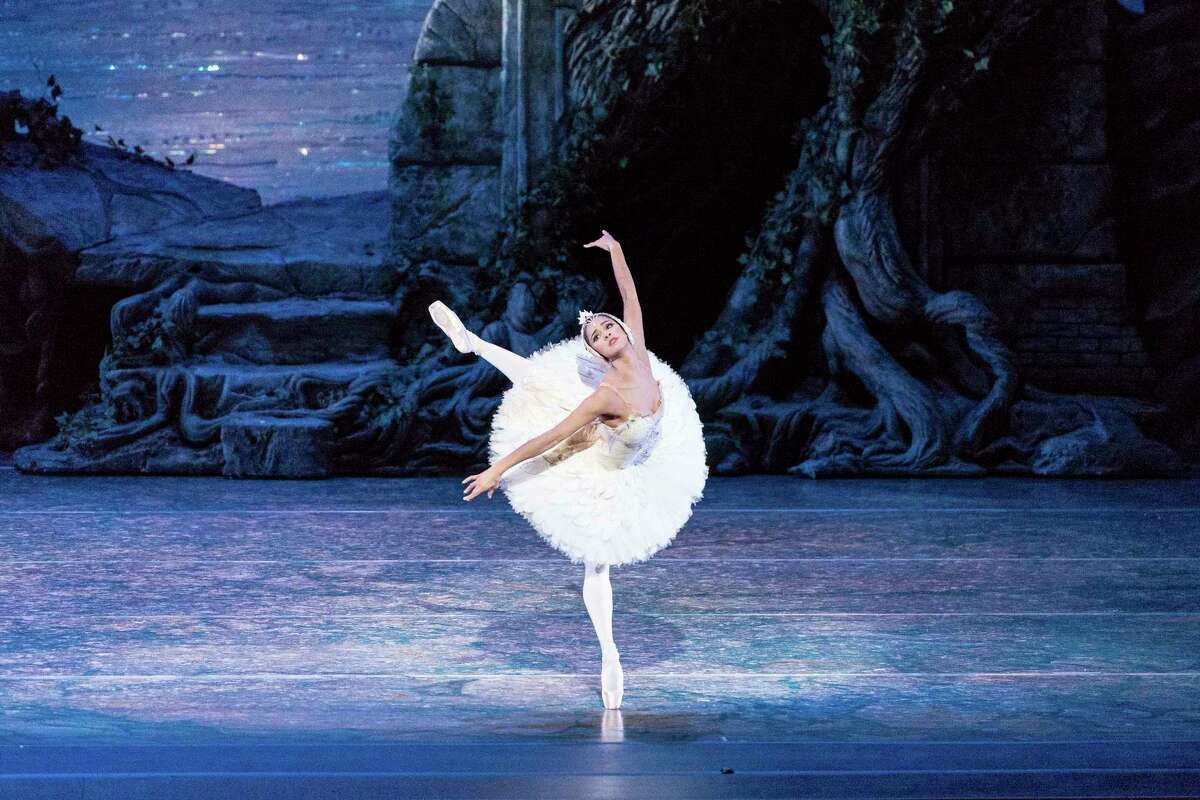 In this Sept. 3, 2014 file photo, Misty Copeland performs in “Swan Lake,” at the Queensland Performing Arts Centre in Queensland, Australia.