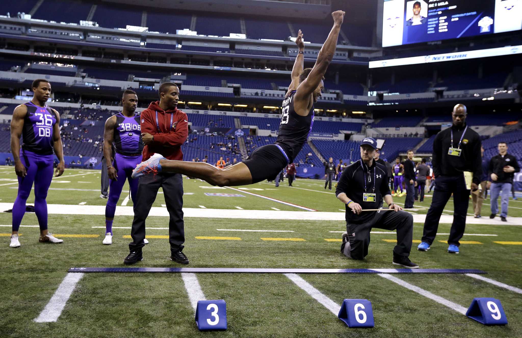 UConn s Byron Jones Breaks NFL Combine Record In Broad Jump
