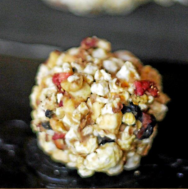 I.O.N. recipe Almond Butter Maple Popcorn Balls salty, sweet snack