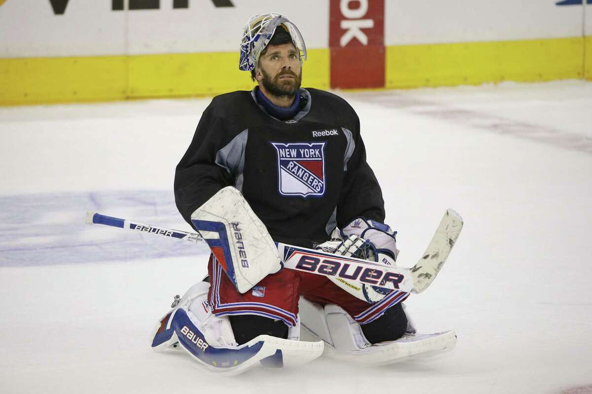 New York Rangers goalie Henrik Lundqvist is back at practice.