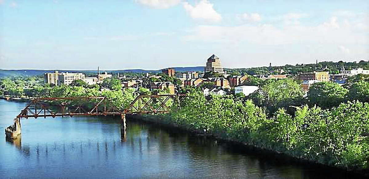 A view of Middletown from atop the Arrigoni Bridge