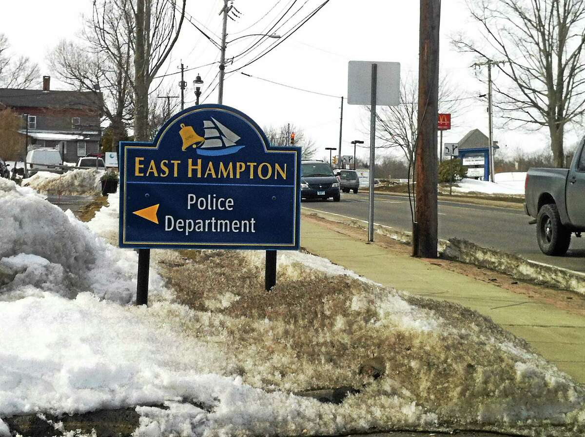 The entrance to the East Hampton Police Department.