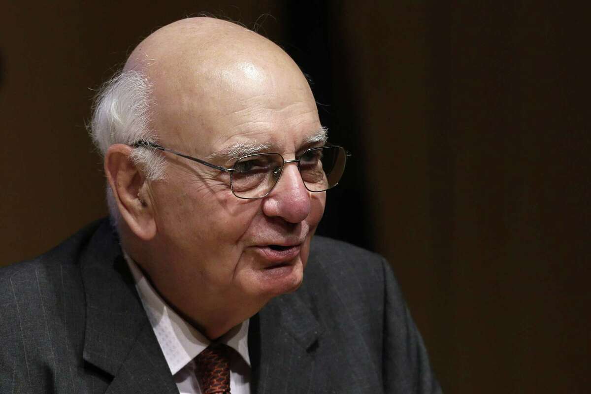 In this June 25, 2013 photo, former Federal Reserve Bank Chairman Paul Volcker speaks during a meeting of the State Budget Crisis Task Force at the National Constitution Center in Philadelphia.