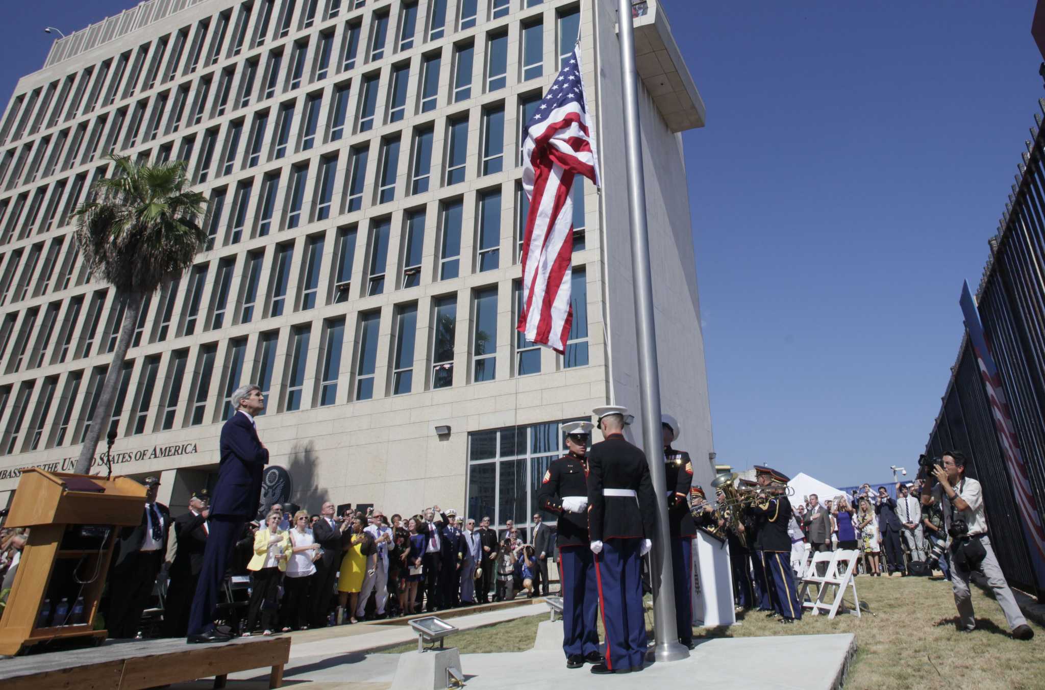 Kerry In Cuba As Flag Raised Over Us Embassy 