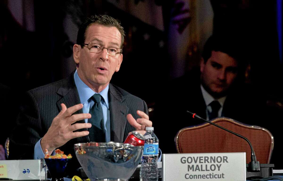 Connecticut Gov. Dan Malloy speaks during a special session of the National Governors Association 2013 Winter Meeting in Washington on Feb. 24, 2013.