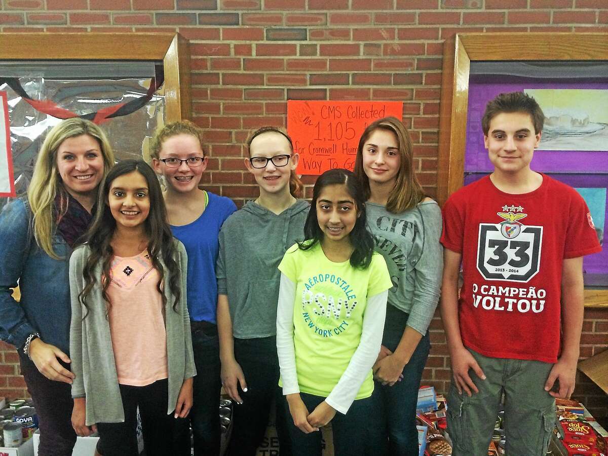 Cromwell Middle School students pulled off a successful food drive last month.