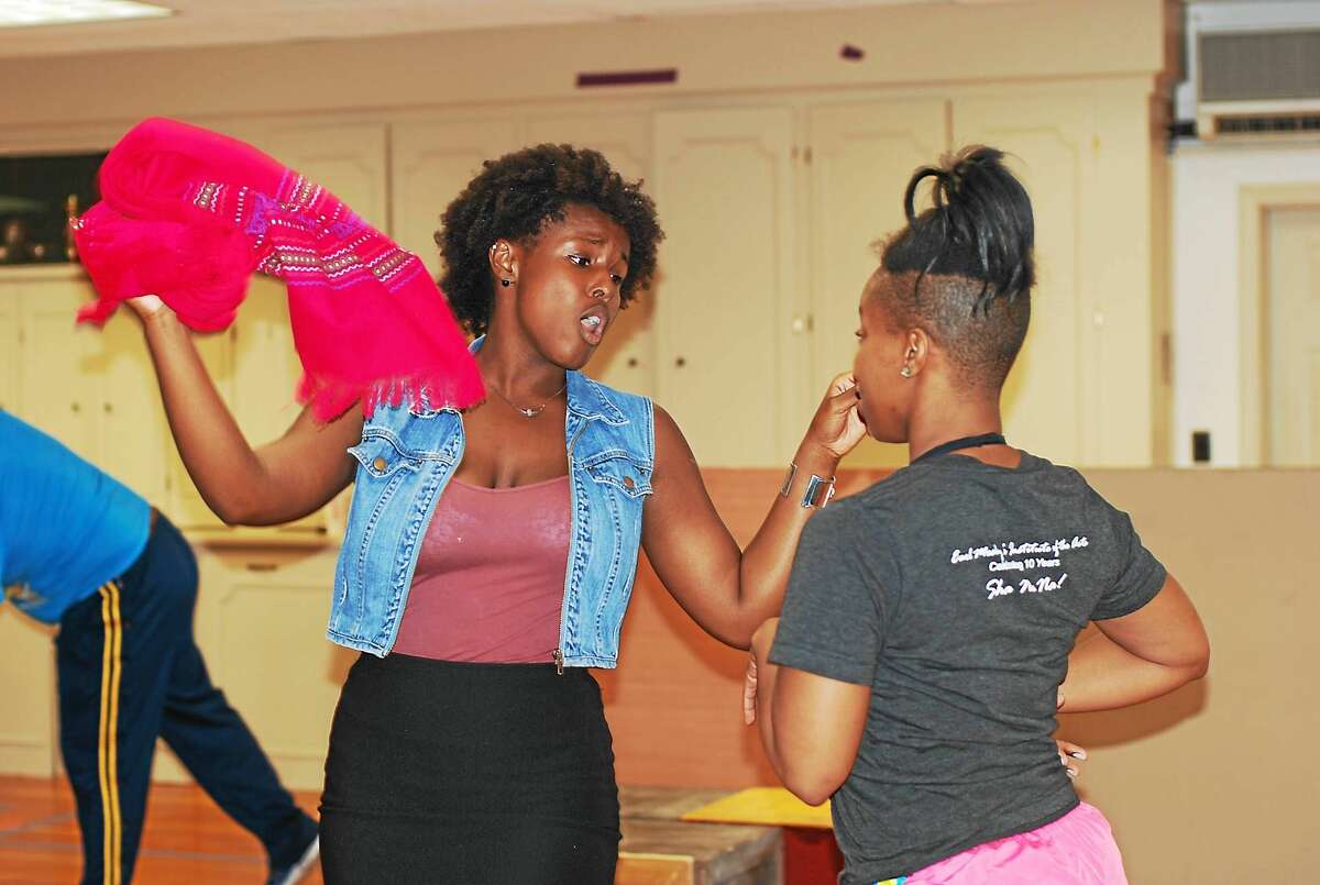 Photos courtesy of Ivoryton Playhouse Renee Jackson and Chawnta Marie Van rehearse a number from "Memphis," in preparation for the show, running Aug. 5-30.