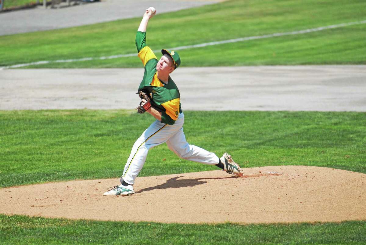 RCP’s Jake Regula improved to 10-0 while leading Post 105 to a victory in the Northeast Regionals at Palmer Field.