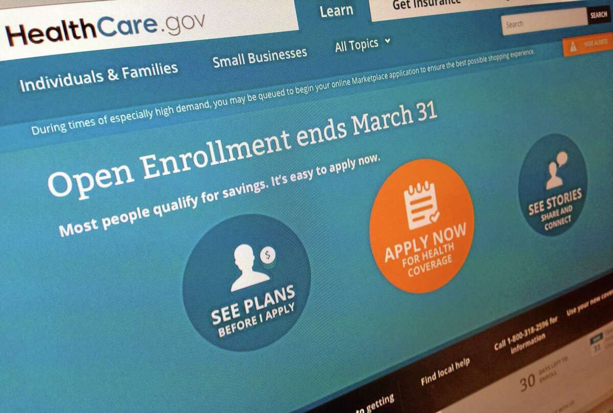 This March 1, 2014, photo shows part of the website for HealthCare.gov as photographed in Washington. Sick of hearing about the health care law? Plenty of people have tuned out after all the political jabber and website woes. Now is the time to tune back in, before itís too late. The big deadline is coming March 31. (AP Photo/Jon Elswick)