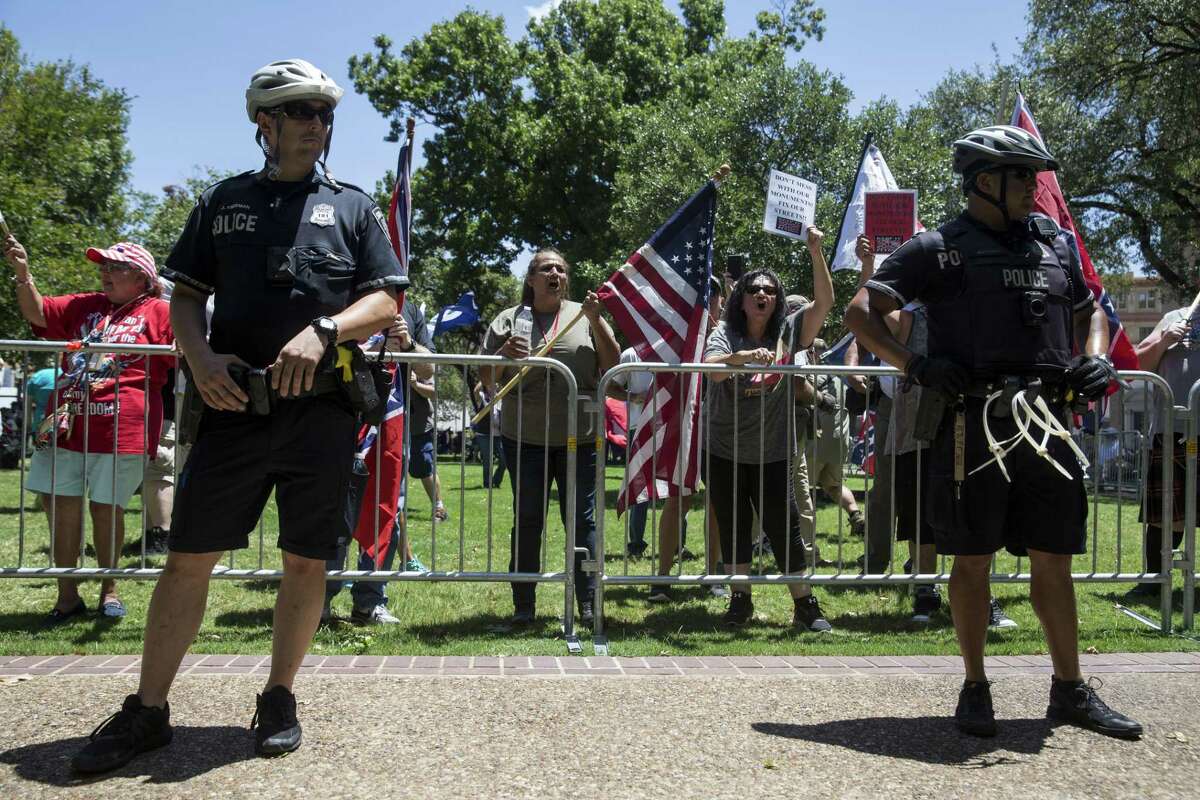 Dueling San Antonio Protesters Clash With Each Other, Police Over ...