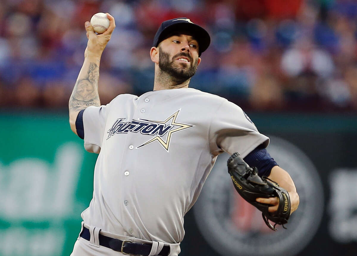 Astros starter Mike Fiers worked four-plus innings against the Rangers on Saturday, allowing six runs on five hits and a season-high four walks. Fiers fell to 7-7 as his ERA rose to 4.36.