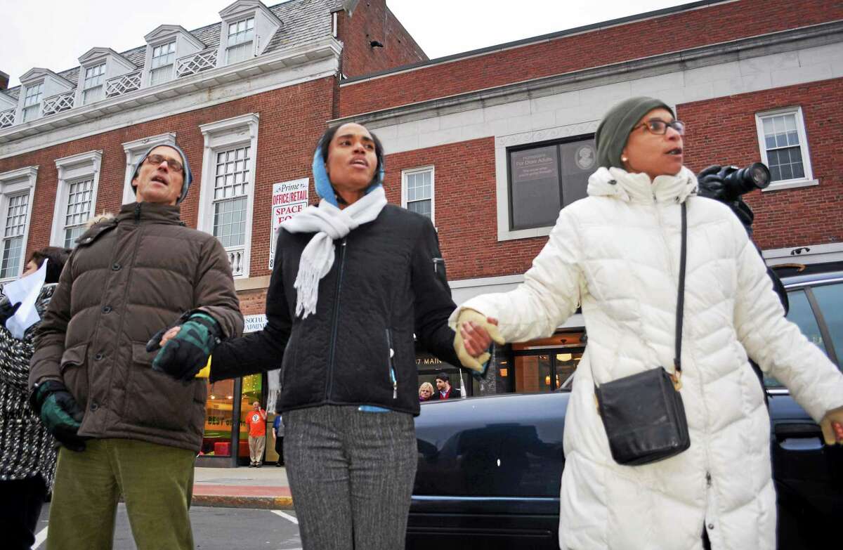 In 25-degree bitter cold Dec. 8, nearly 1,000 Wesleyan University students marched from campus to Main and Washington streets to protest police brutality and stand in solidarity with those in the city of Ferguson, Mo., demonstrating against the Michael Brown verdict.
