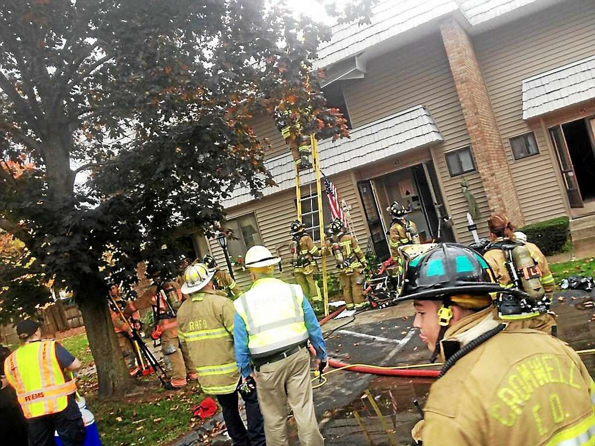 A two-alarm fire at a condominium on Cedarland Court in Cromwell was quickly extinguished Tuesday afternoon by firefighters from Cromwell, Rocky Hill and Middletown’s Westfield volunteer company.