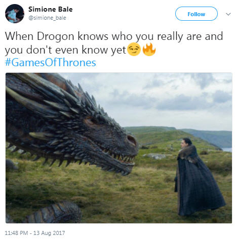 Game of Thrones Memes on X: Drogon knows what's up 😂 #GameOfThrones   / X