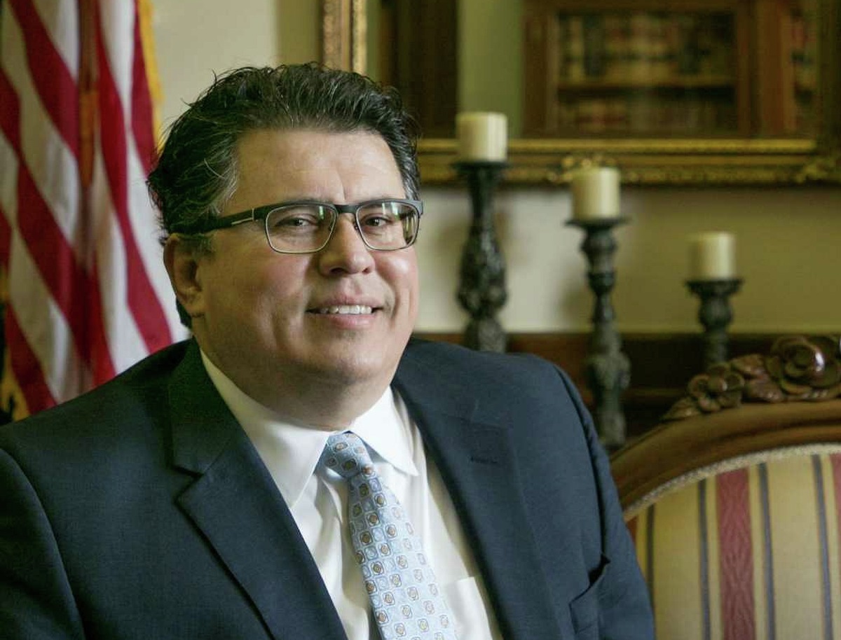 Secretary of State Rolando Pablos sits for a portrait in his office at the Texas State Capitol in Austin, Texas on Wednesday July 12, 2017.